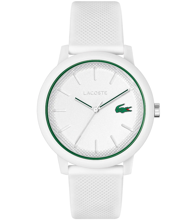 Lacoste Men's 12.12 Quartz Analog Solid Tonal Silicone Watch