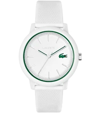 Lacoste Men's 12.12 Quartz Analog Solid Tonal Silicone Watch