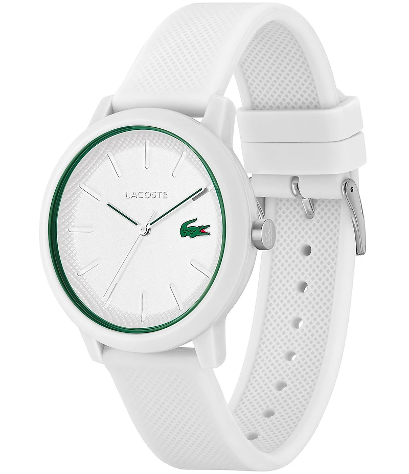 Lacoste Men's 12.12 Quartz Analog Solid Tonal Silicone Watch