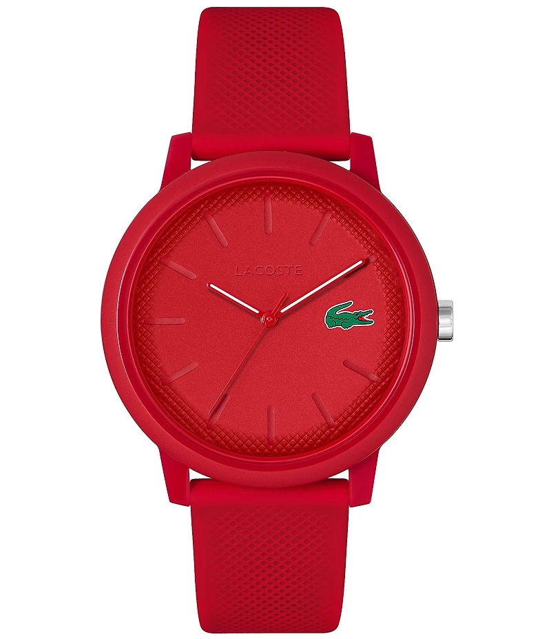 Lacoste Men's 12.12 Quartz Analog Solid Tonal Silicone Watch