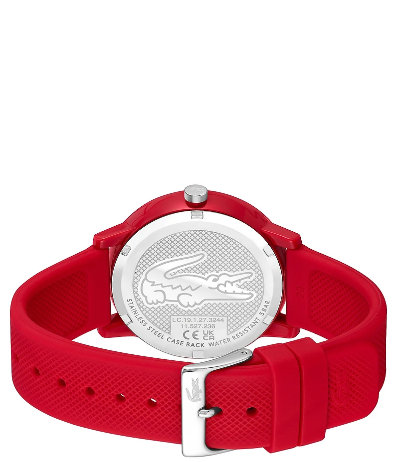 Lacoste Men's 12.12 Quartz Analog Solid Tonal Silicone Watch
