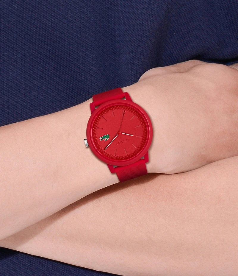 Lacoste Men's 12.12 Quartz Analog Solid Tonal Silicone Watch