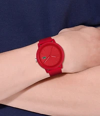 Lacoste Men's 12.12 Quartz Analog Solid Tonal Silicone Watch