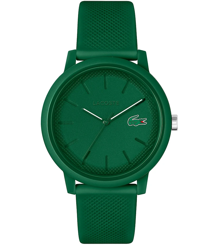 Lacoste Men's 12.12 Quartz Analog Solid Tonal Silicone Watch