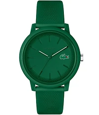 Lacoste Men's 12.12 Quartz Analog Solid Tonal Silicone Watch