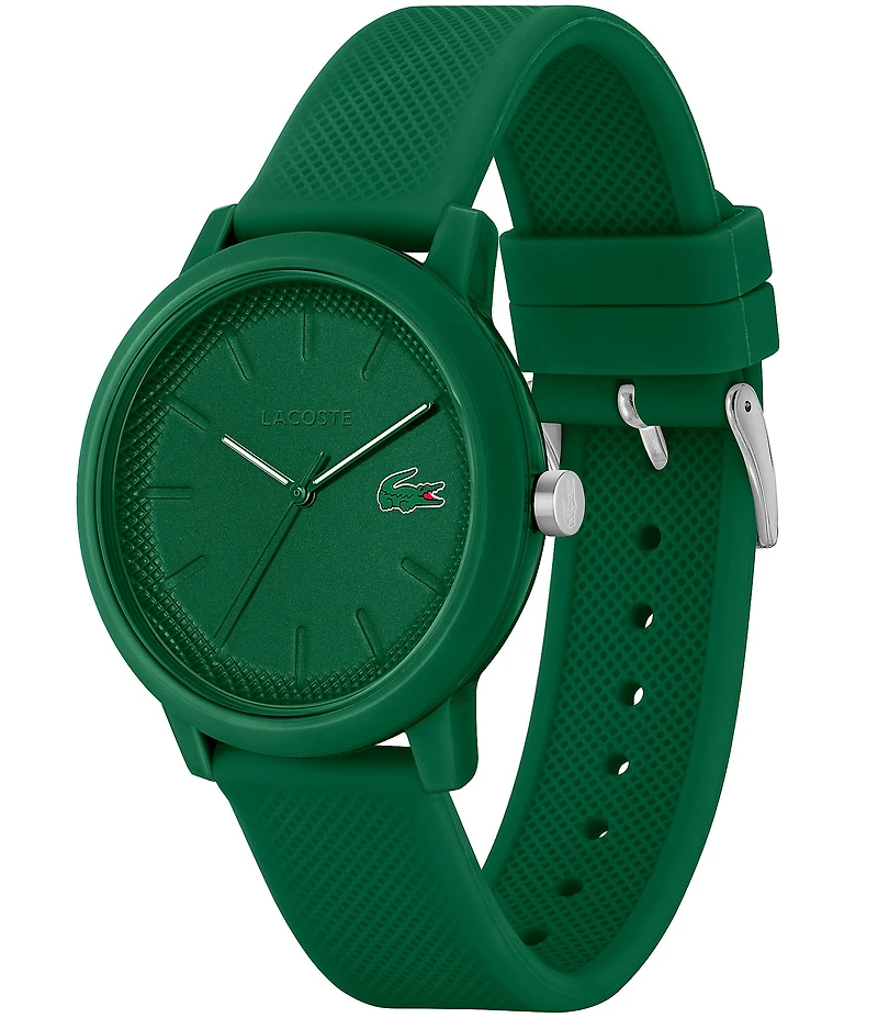 Lacoste Men's 12.12 Quartz Analog Solid Tonal Silicone Watch