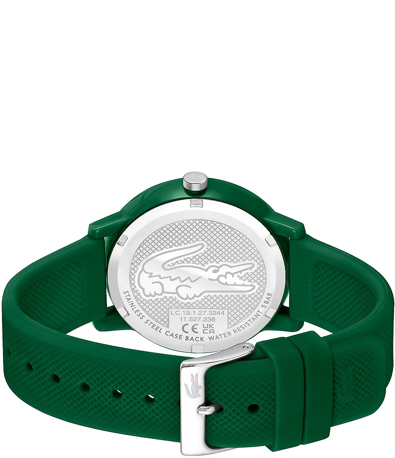 Lacoste Men's 12.12 Quartz Analog Solid Tonal Silicone Watch