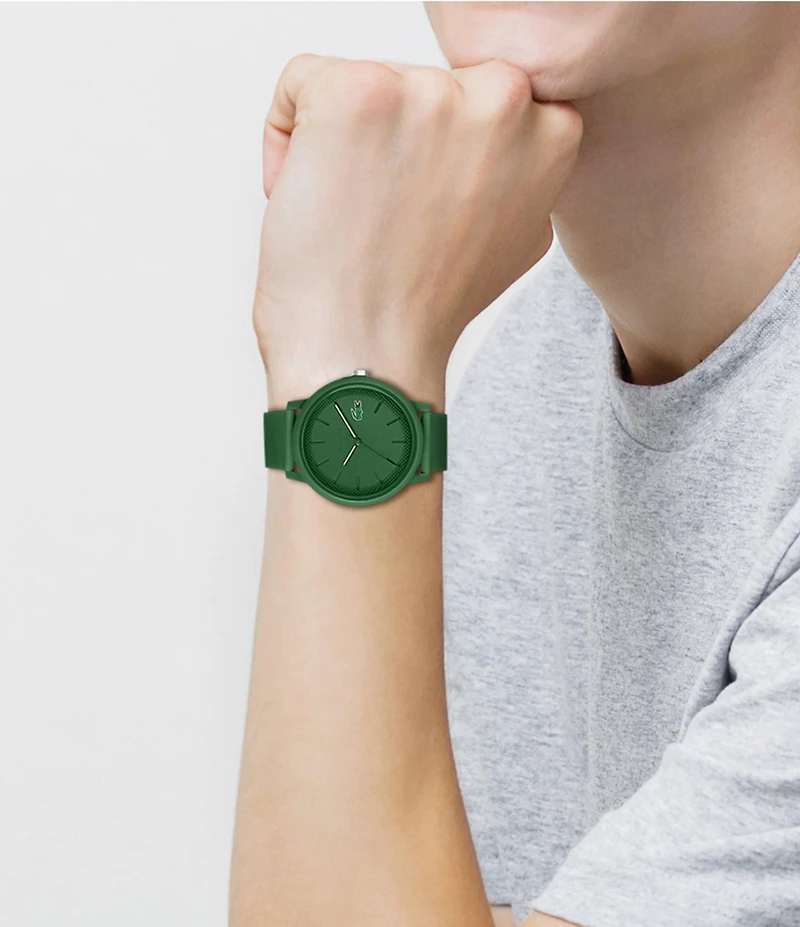 Lacoste Men's 12.12 Quartz Analog Solid Tonal Silicone Watch