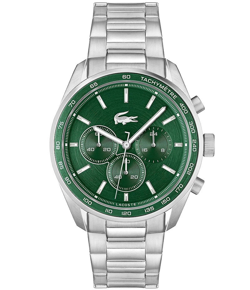 Lacoste Men's 42mm Vancouver Chronograph Stainless Steel Bracelet Watch