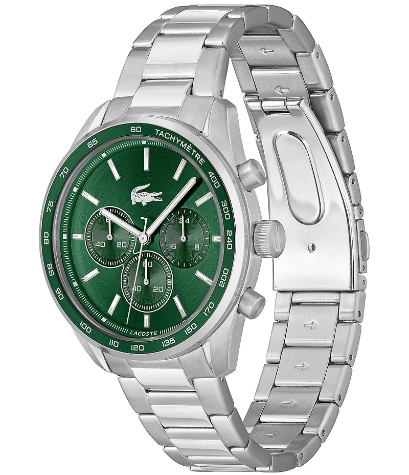 Lacoste Men's 42mm Vancouver Chronograph Stainless Steel Bracelet Watch