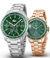 Lacoste Men's 42mm Vancouver Chronograph Stainless Steel Bracelet Watch