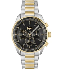 Lacoste Men's 42mm Vancouver Chronograph Two Tone Stainless Steel Bracelet Watch