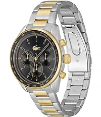 Lacoste Men's 42mm Vancouver Chronograph Two Tone Stainless Steel Bracelet Watch
