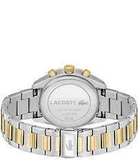 Lacoste Men's 42mm Vancouver Chronograph Two Tone Stainless Steel Bracelet Watch