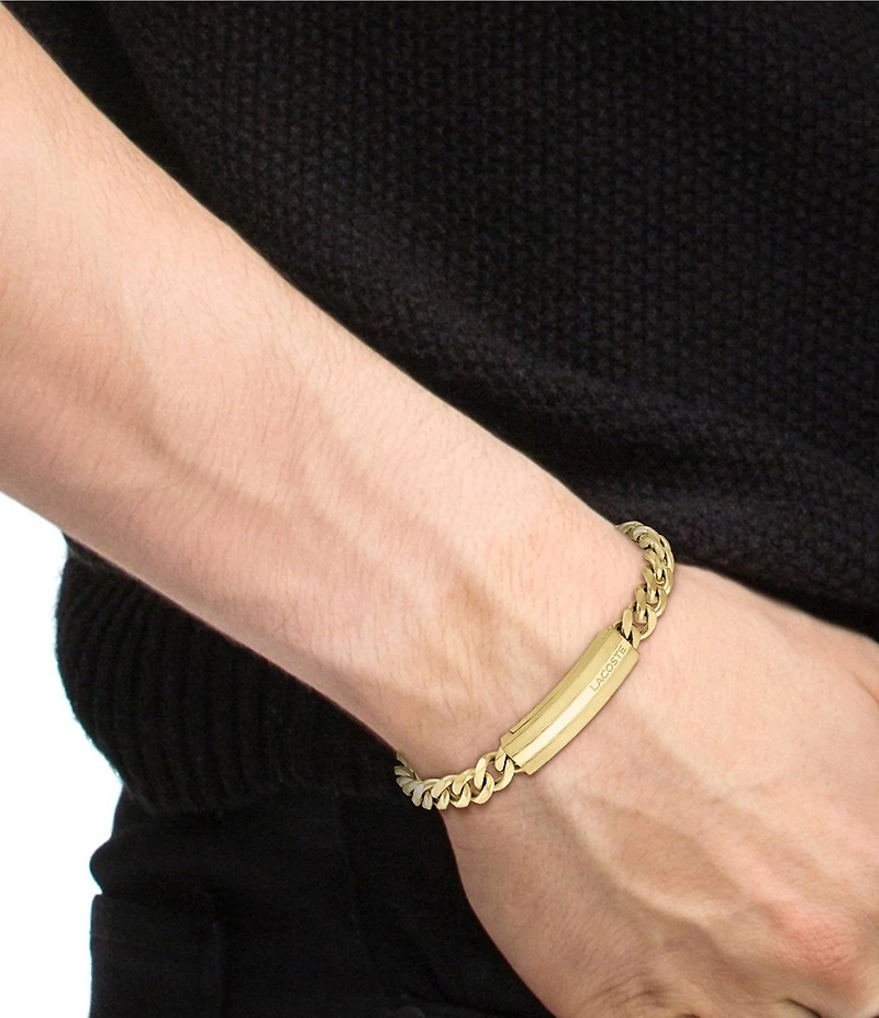 Lacoste Men's Adventurer Collection Stainless Steel Chain Bracelet