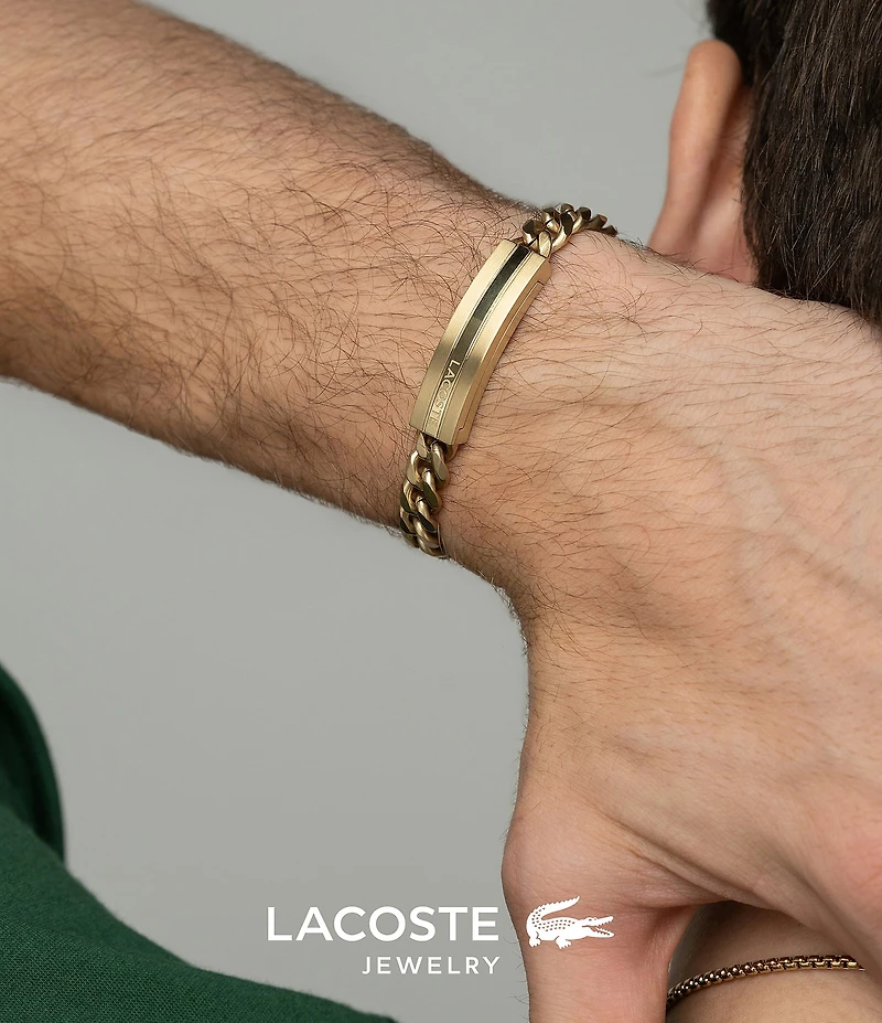 Lacoste Men's Adventurer Collection Stainless Steel Chain Bracelet