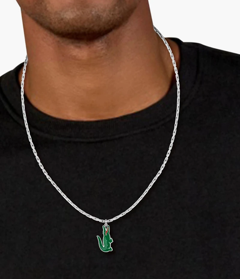 Lacoste Men's Arthor Collection Stainless Steel Chain Necklace