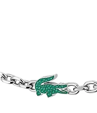 Lacoste Men's Arthor Crystal Crocodile Stainless Steel Line Bracelet