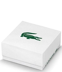 Lacoste Men's Arthor Crystal Crocodile Stainless Steel Short Pendant Necklace