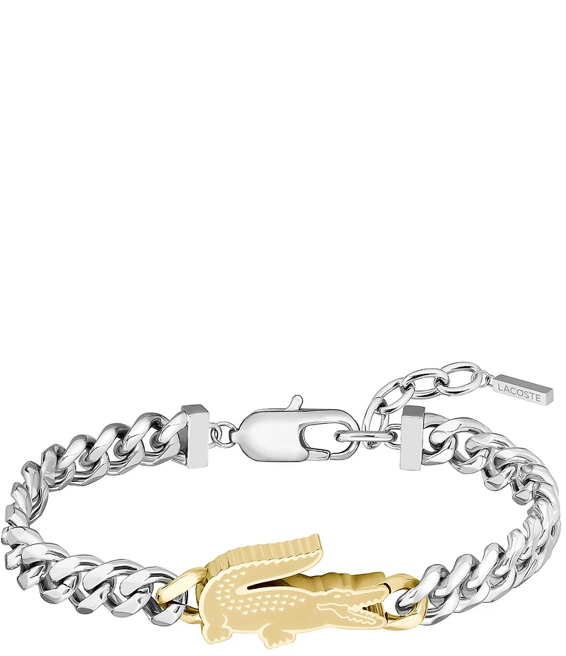 Lacoste Men's Arthor Two Tone Stainless Steel Line Bracelet