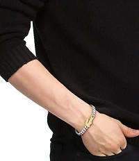 Lacoste Men's Arthor Two Tone Stainless Steel Line Bracelet