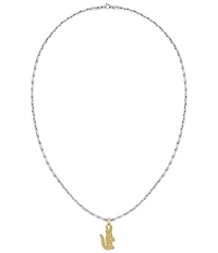 Lacoste Men's Arthor Two Tone Stainless Steel Short Pendant Necklace