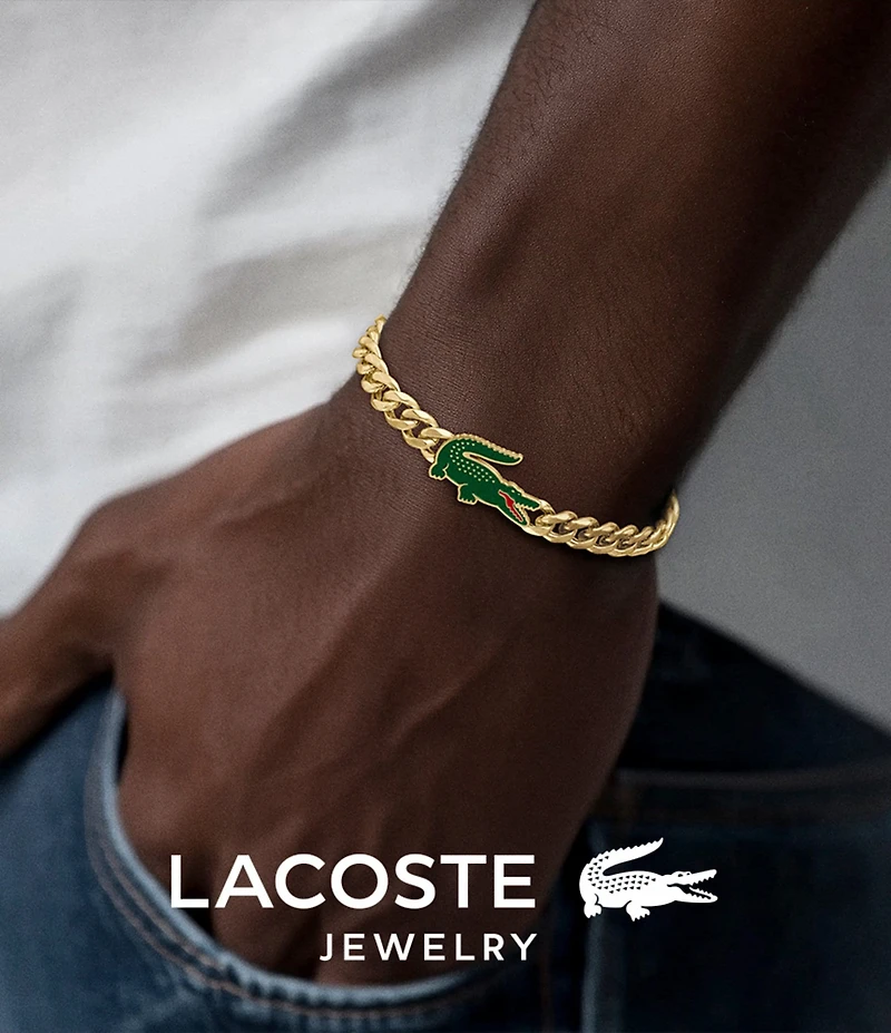 Lacoste Men's Arthor Yellow Gold IP Line Bracelet