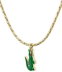 Lacoste Men's Arthor Yellow Gold IP Short Pendant Necklace