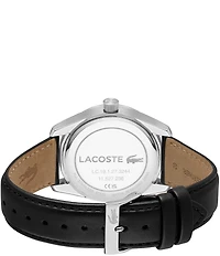Lacoste Men's Boston Analog Black Leather Strap Watch