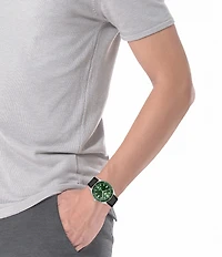 Lacoste Men's Boston Analog Black Leather Strap Watch