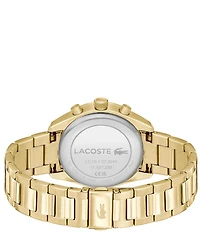 Lacoste Men's Boston Quartz Chronograph Gold Tone Stainless Steel Bracelet Watch