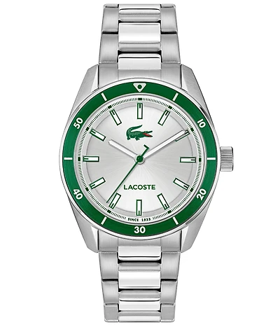 Lacoste Men's Boston Three Hand Stainless Steel Bracelet Watch