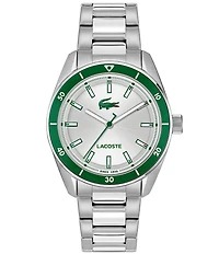 Lacoste Men's Boston Three Hand Stainless Steel Bracelet Watch
