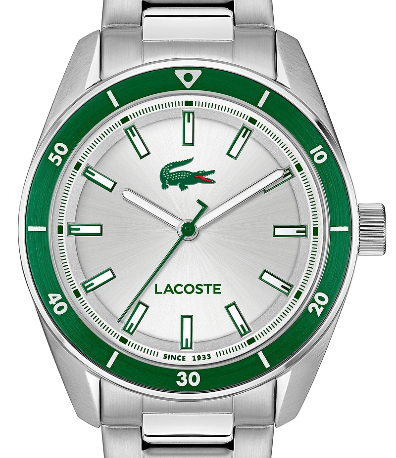 Lacoste Men's Boston Three Hand Stainless Steel Bracelet Watch