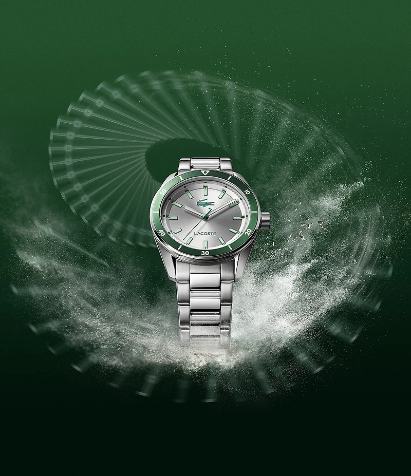 Lacoste Men's Boston Three Hand Stainless Steel Bracelet Watch