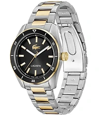 Lacoste Men's Boston Three Hand Two Tone Stainless Steel Bracelet Watch