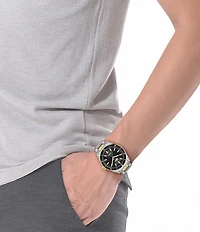 Lacoste Men's Boston Three Hand Two Tone Stainless Steel Bracelet Watch