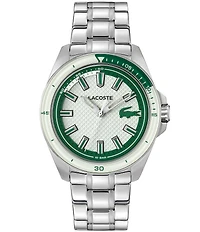 Lacoste Men's Capbreton Three Hand Stainless Steel Bracelet Watch
