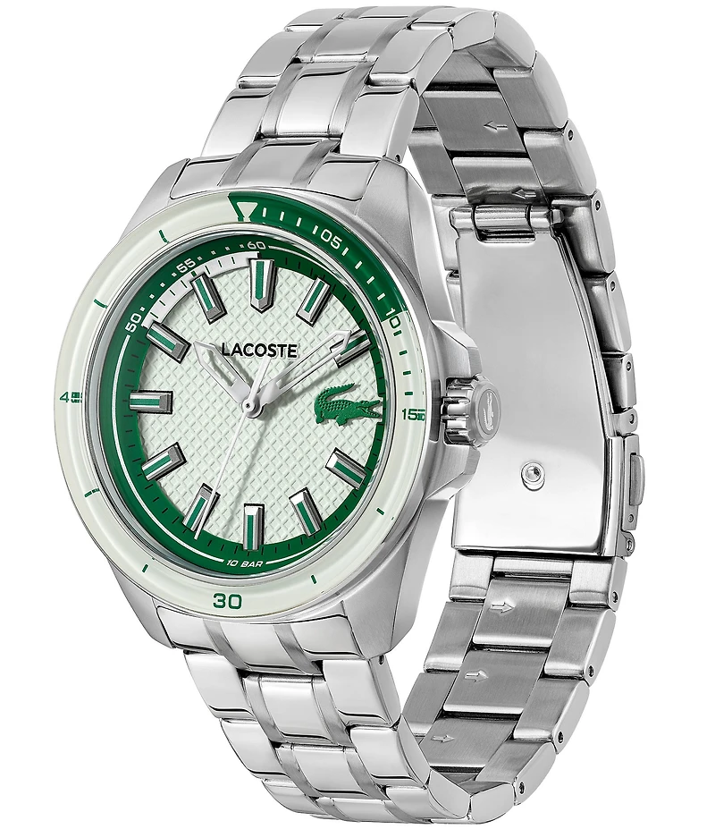 Lacoste Men's Capbreton Three Hand Stainless Steel Bracelet Watch