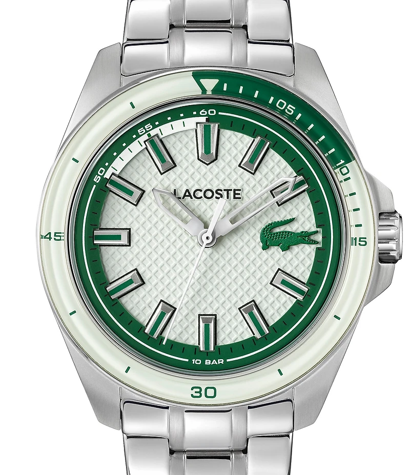 Lacoste Men's Capbreton Three Hand Stainless Steel Bracelet Watch