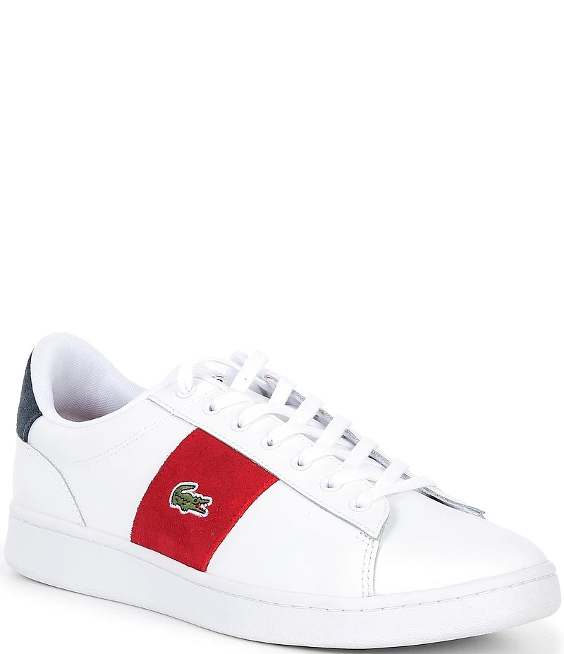Lacoste Men's Carnaby Leather Cigar Bar Sneakers