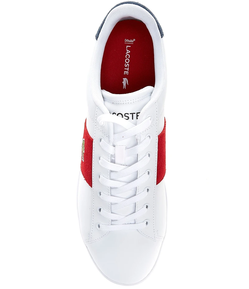 Lacoste Men's Carnaby Leather Cigar Bar Sneakers
