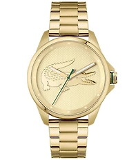 Lacoste Men's Croc Gold-Tone Bracelet Watch