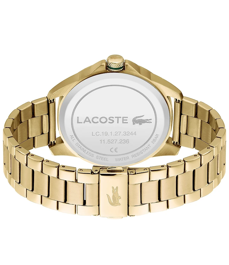 Lacoste Men's Croc Gold-Tone Bracelet Watch