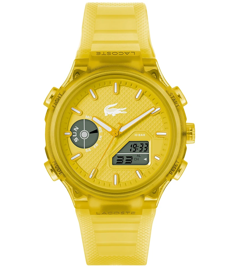 Lacoste Men's Crocodelle Ana-Digi Silicone Strap Watch