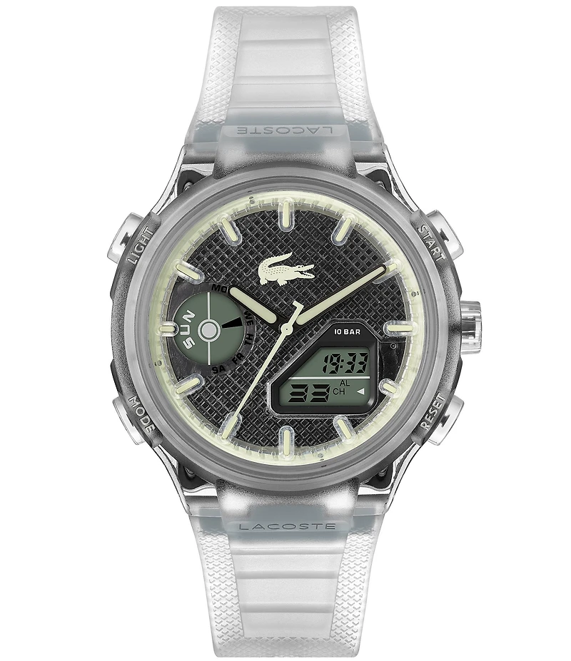 Lacoste Men's Crocodelle Ana-Digi Silicone Strap Watch