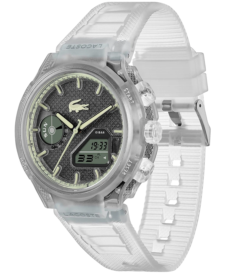 Lacoste Men's Crocodelle Ana-Digi Silicone Strap Watch