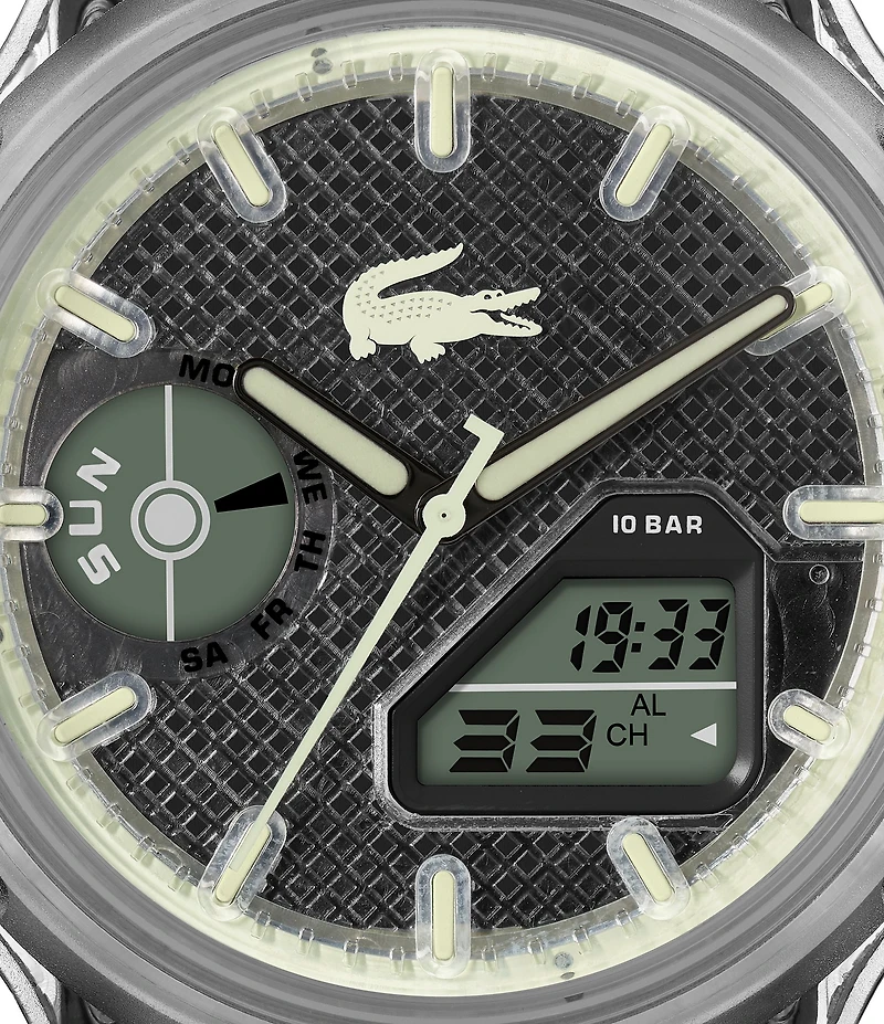 Lacoste Men's Crocodelle Ana-Digi Silicone Strap Watch