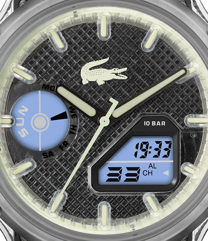 Lacoste Men's Crocodelle Ana-Digi Silicone Strap Watch