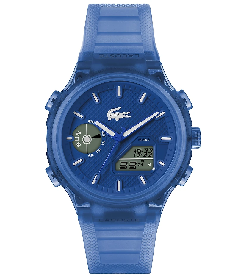 Lacoste Men's Crocodelle Ana-Digi Silicone Strap Watch